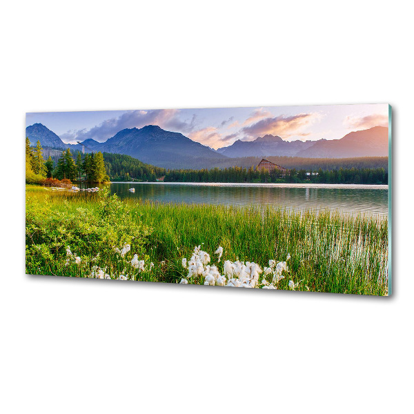 Panel de pared de cocina Lago en las montañas