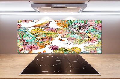 Panel de pared de cocina Pájaro y adornos