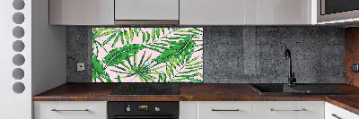 Salpicadero de cocina hojas tropicales