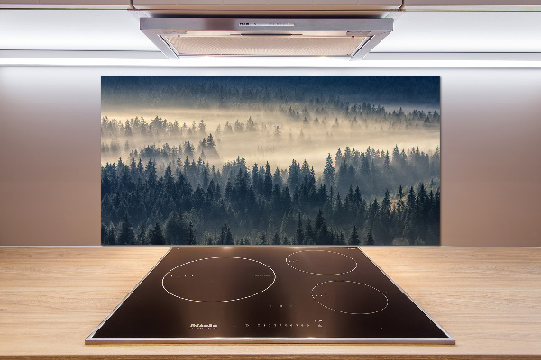 Panel para cocina Niebla sobre el bosque
