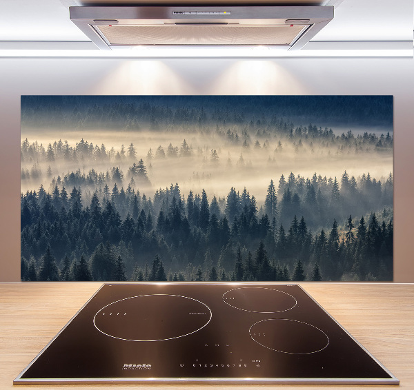 Panel para cocina Niebla sobre el bosque