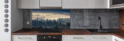 Panel para cocina Niebla sobre el bosque