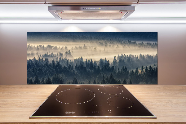 Panel para cocina Niebla sobre el bosque