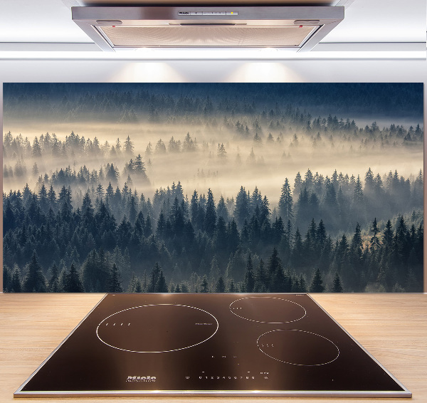 Panel para cocina Niebla sobre el bosque