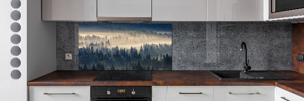 Panel para cocina Niebla sobre el bosque