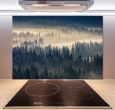 Panel para cocina Niebla sobre el bosque