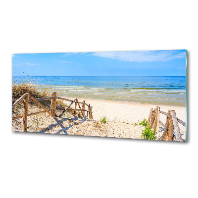 Panel antisalpicaduras Entrada a la playa