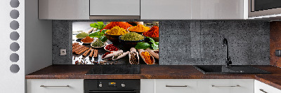Panel de pared de cocina Especias de colores