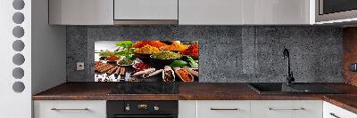 Panel de pared de cocina Especias de colores