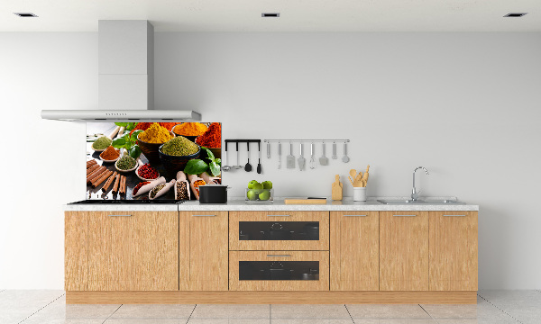 Panel de pared de cocina Especias de colores