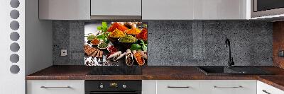 Panel de pared de cocina Especias de colores
