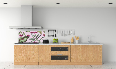 Panel para cocina flores tropicales