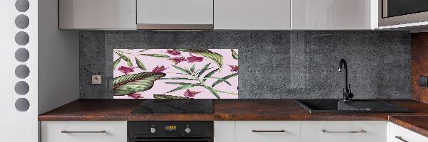 Panel para cocina flores tropicales