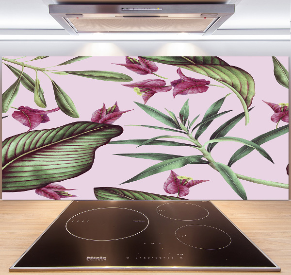 Panel para cocina flores tropicales