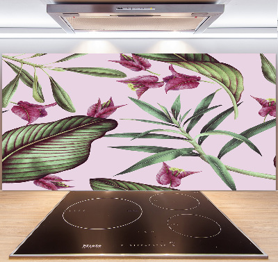 Panel para cocina flores tropicales