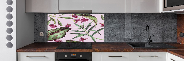 Panel para cocina flores tropicales