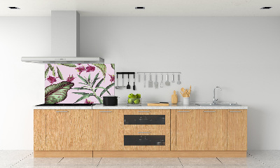 Panel para cocina flores tropicales