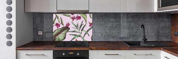 Panel para cocina flores tropicales