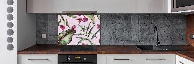 Panel para cocina flores tropicales