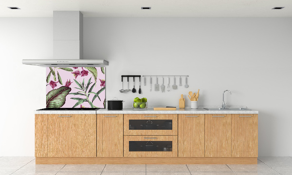 Panel para cocina flores tropicales