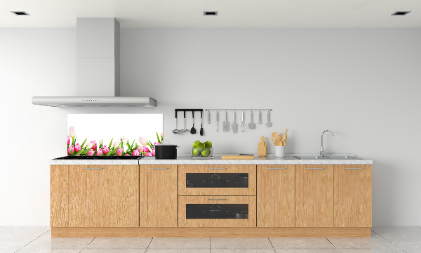 Panel antisalpicaduras tulipanes rosados