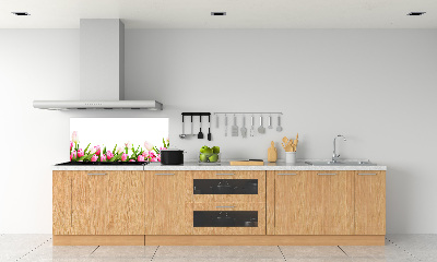 Panel antisalpicaduras tulipanes rosados