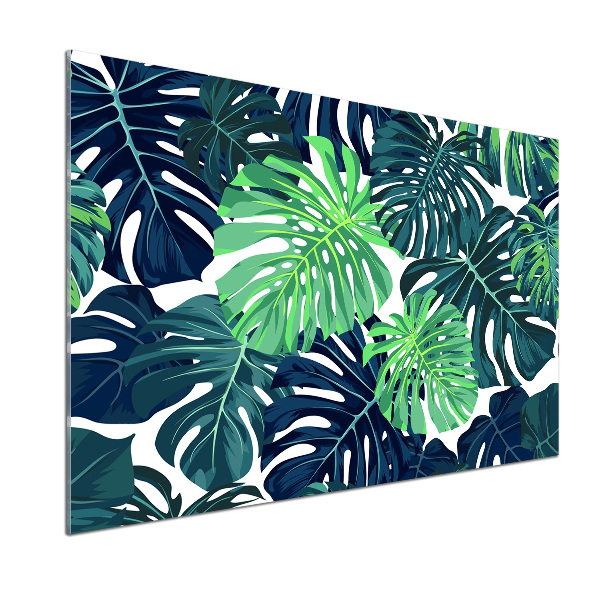 Panel de pared de cocina hojas tropicales