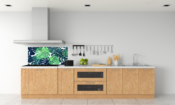 Panel de pared de cocina hojas tropicales