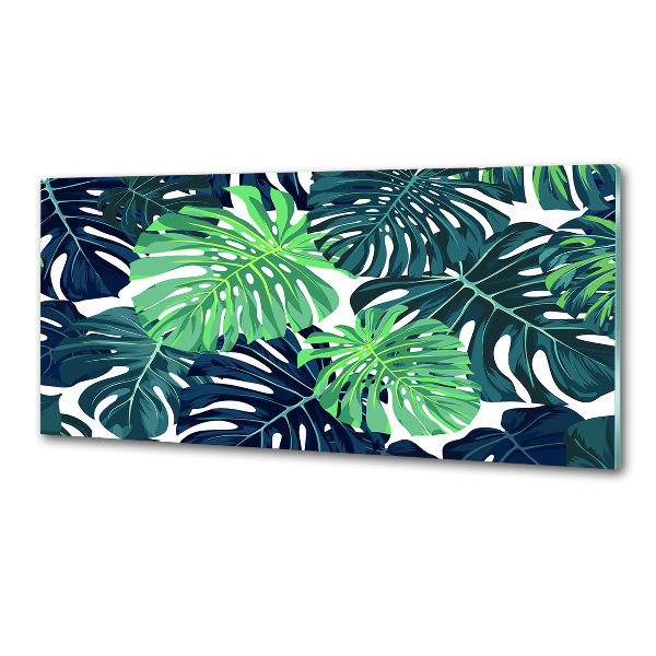 Panel de pared de cocina hojas tropicales