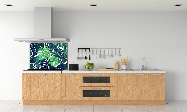 Panel de pared de cocina hojas tropicales