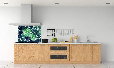 Panel de pared de cocina hojas tropicales