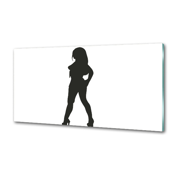 Panel antisalpicaduras silueta de una mujer