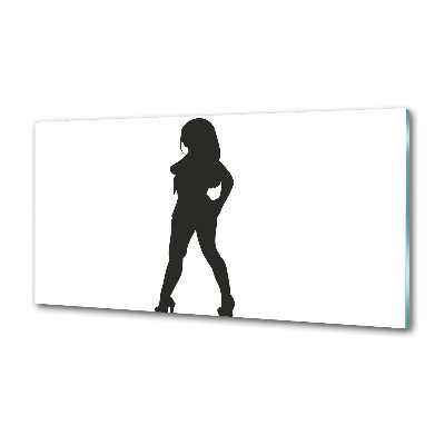 Panel antisalpicaduras silueta de una mujer