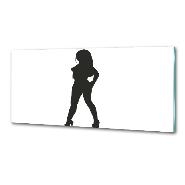 Panel antisalpicaduras silueta de una mujer