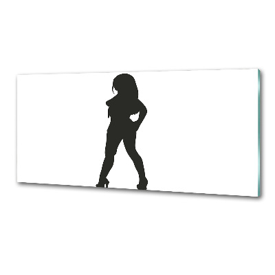 Panel antisalpicaduras silueta de una mujer