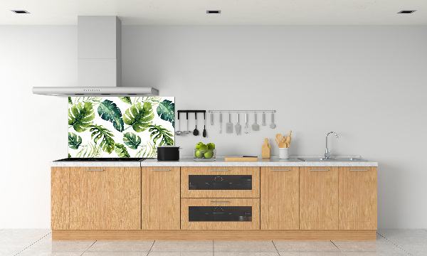 Panel para cocina hojas tropicales
