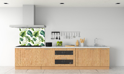 Panel para cocina hojas tropicales