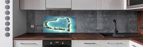 Salpicadero de cocina Islas en forma de corazón