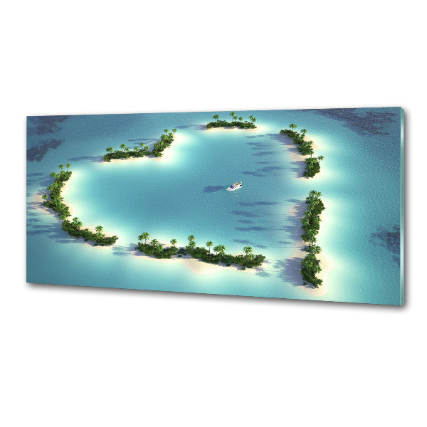 Salpicadero de cocina Islas en forma de corazón