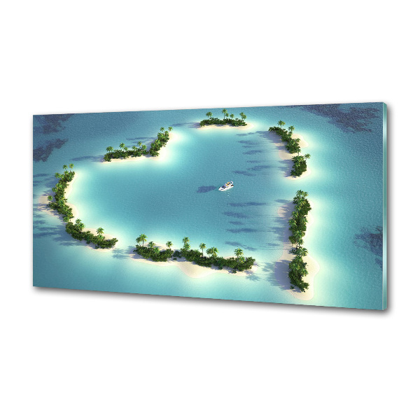 Salpicadero de cocina Islas en forma de corazón