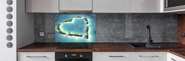 Salpicadero de cocina Islas en forma de corazón