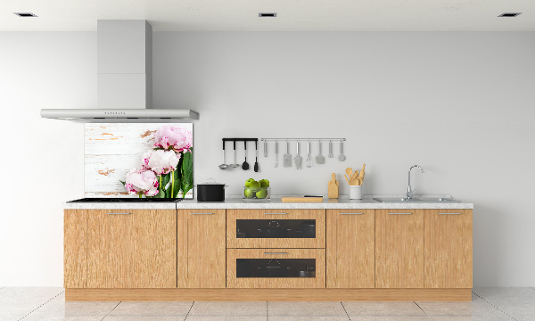 Panel szklany do kuchni Piwonie