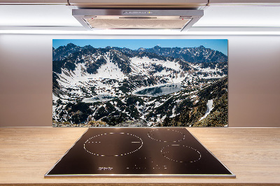 Panel de pared de cocina Lago en los montes Tatra