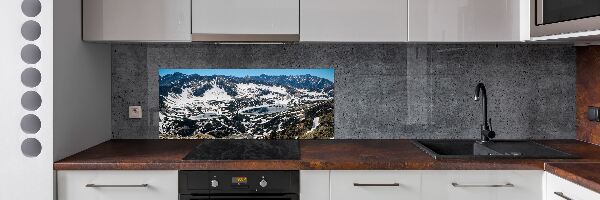 Panel de pared de cocina Lago en los montes Tatra