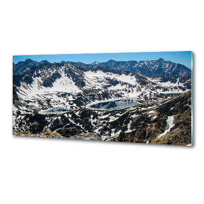 Panel de pared de cocina Lago en los montes Tatra