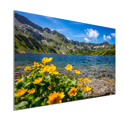 Panel de pared de cocina Lago en las montañas