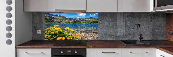 Panel de pared de cocina Lago en las montañas