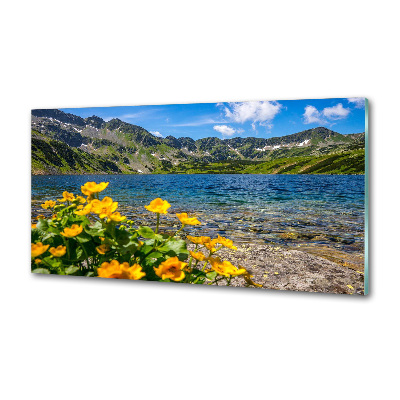 Panel de pared de cocina Lago en las montañas