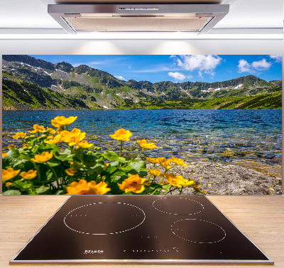 Panel de pared de cocina Lago en las montañas