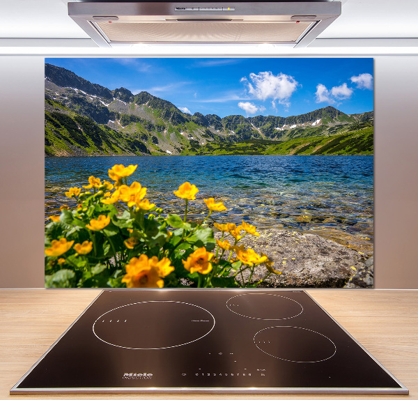 Panel de pared de cocina Lago en las montañas